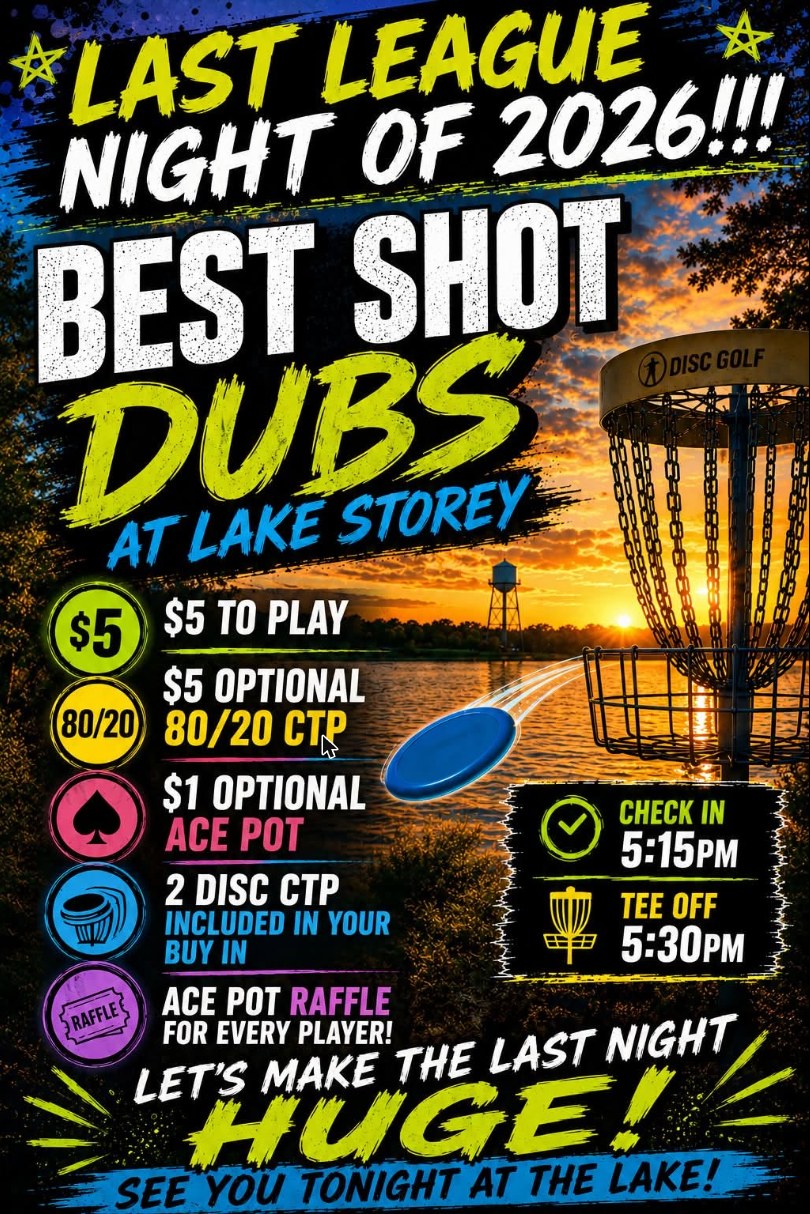 Best Shot Dubs, last league night of 2026 flyer