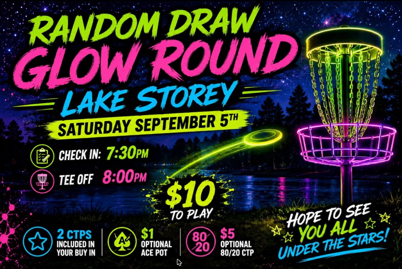 Random Draw Glow Round flyer