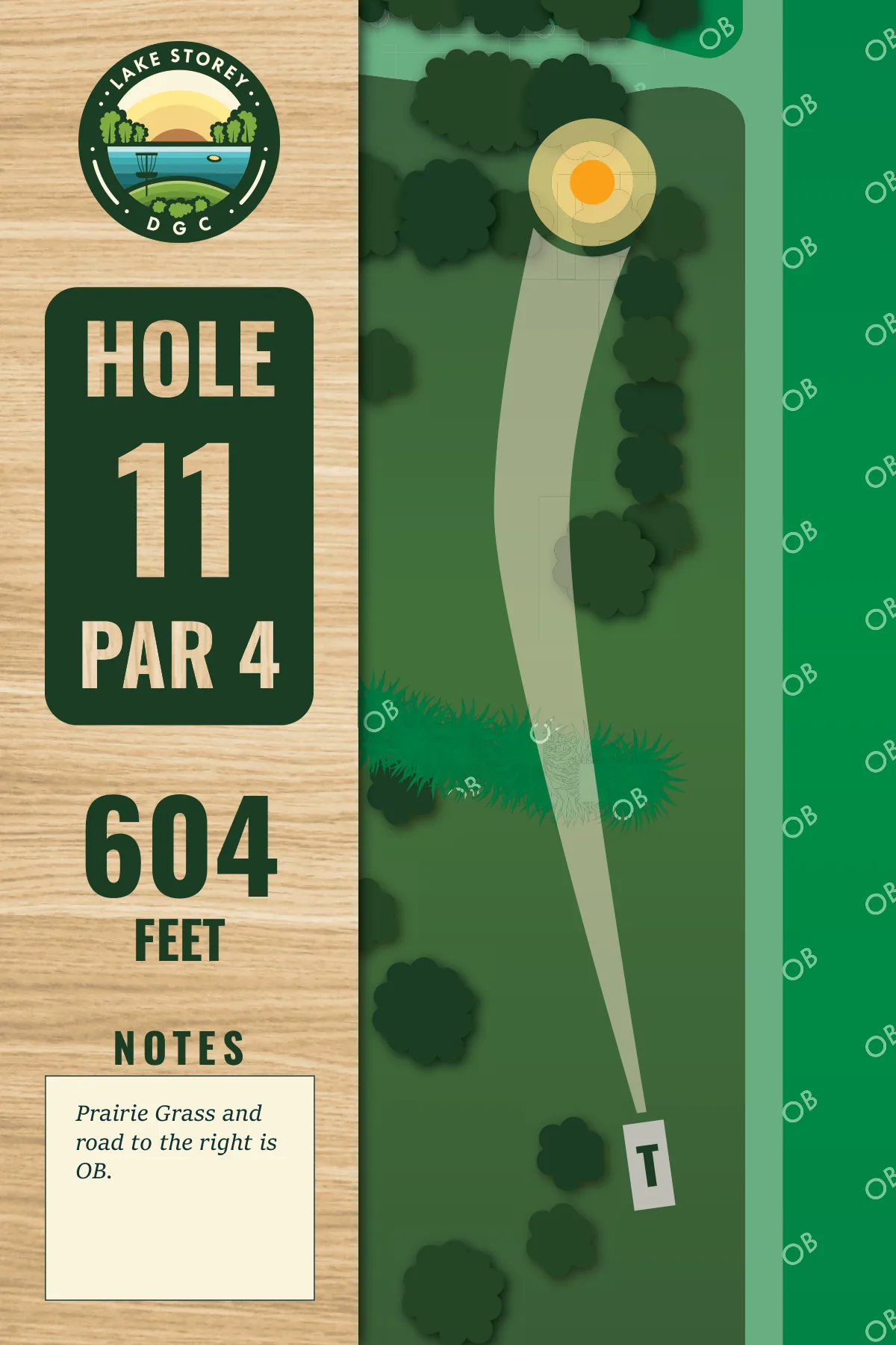Hole 11 tee sign, Lake Storey DGC