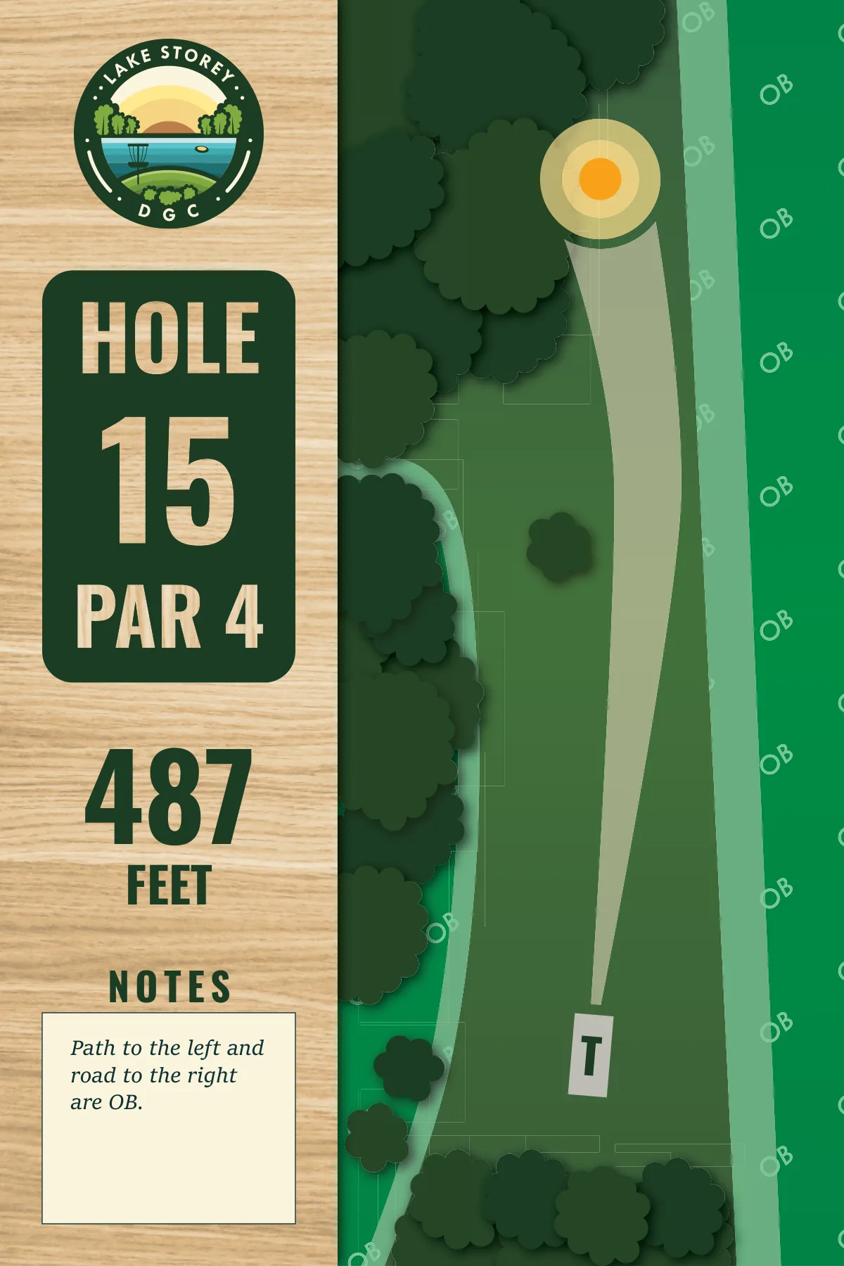 Hole 15 tee sign, Lake Storey DGC
